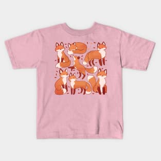 Cute foxes illustration Kids T-Shirt